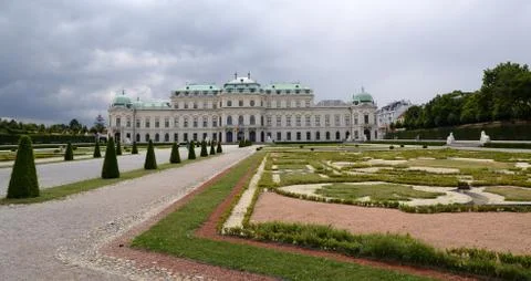Belvedere Palace complex in Vienna. Upper Belvedere. Executive residence. Aus Stock Photos