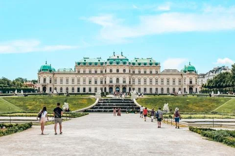 Belvedere Palace in Vienna - Austria Stock Photos