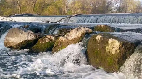 Belvidere Dam Background Illinois Stock Footage 277673777