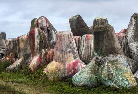 Bemalte steine Stock Photos