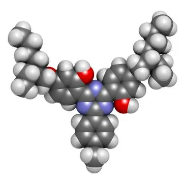 Bemotrizinol sunscreen molecule Illustration