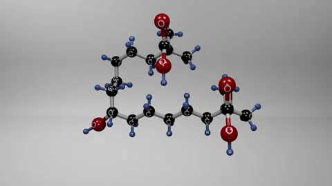 Bempedoic acid molecule. Stock Footage 302216090