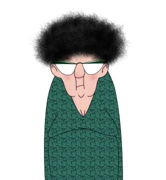 Bemused old lady Stock Illustration