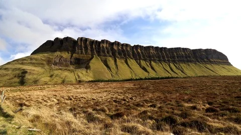 Ben Bulben mountain with interesting texture timelapse Stock Footage 71731285