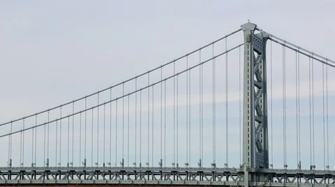 Ben Franklin Bridge Stock Footage 48660337