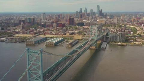 Ben Franklin Bridge 스톡 동영상 195116963