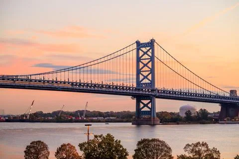 Ben Franklin Bridge in  Philadelphia Stock-Fotos