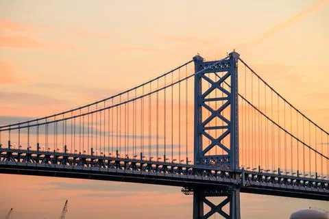 Ben Franklin Bridge in  Philadelphia Stock-Fotos