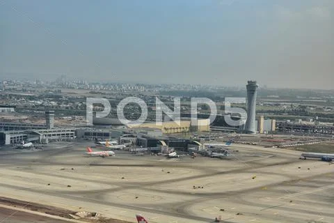 Ben Gurion Airport, aerial view Stock Photos