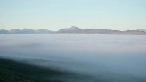 Ben Lomond above a Thermal Inversion Видео 167862044