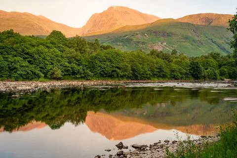 Ben Nevis at sunset Stock Photos