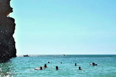 Benagil beach Stockfoto's