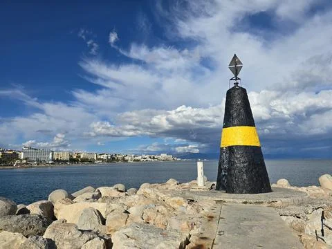 Benalmadena lighthouse Stock Photos