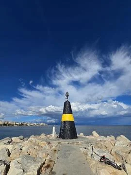 Benalmadena lighthouse Stock Photos