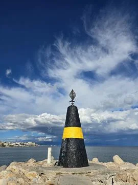 Benalmadena lighthouse Stock Photos