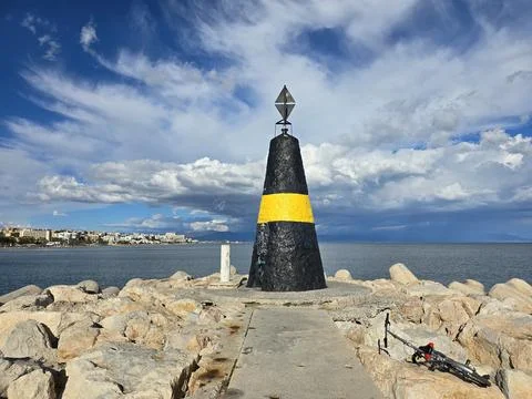Benalmadena lighthouse Stock Photos