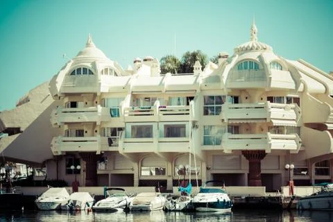 BENALMADENA, SPAIN - MAY 5,2013: view of Puerto Marina in Benalmadena,Costa d Foto stock
