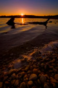 Benbrook Lake Sunset Stock Photos