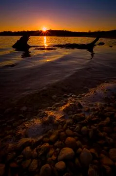 Benbrook Lake Sunset Stock Photos