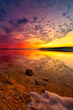 Benbrook Lake Sunset Stock Photos