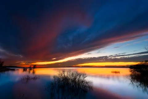 Benbrook Lake Sunset Stock Photos