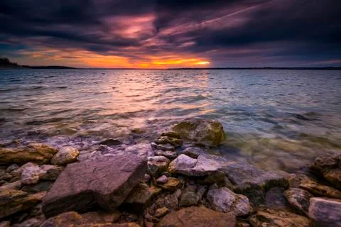Benbrook Lake Sunset Stock Photos