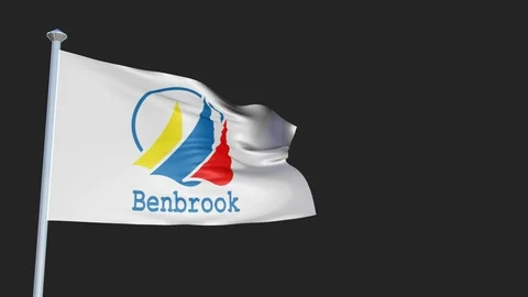 Benbrook - Loopable 3D flag animation with Alpha Channel and Transparency for Stock-Footage 90967484