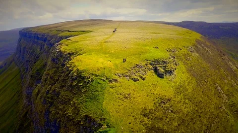 Benbulben drone from top Part 1 Stock Footage 111871951