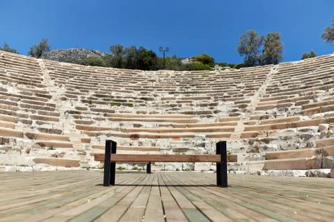 Bench on the Amphitheater Foto stock