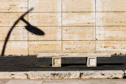 Bench and lamppost Stock Photos