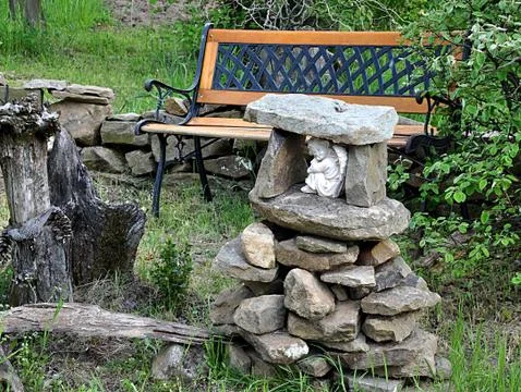 Bench and park Stock Photos