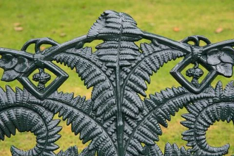 Bench back in detail Stock Photos