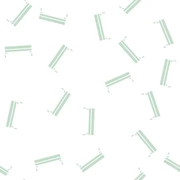 Bench bedroom glyph seamless pattern Stock Illustration