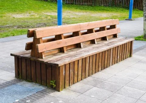 Bench in the boardwalk Foto stock