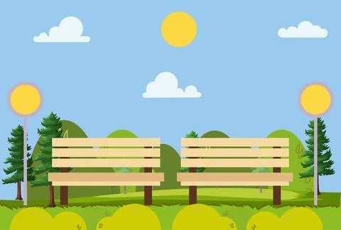 Bench Concept Illustration Stock Illustration