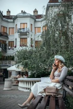 Bench conversations Stock Photos