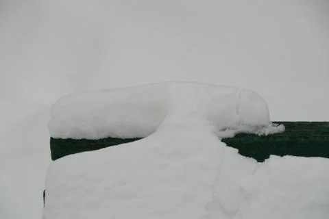 Bench Covered In Snow Stock Photos