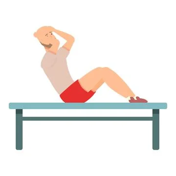 Bench exercise icon cartoon vector. Street workout Ilustración de archivo