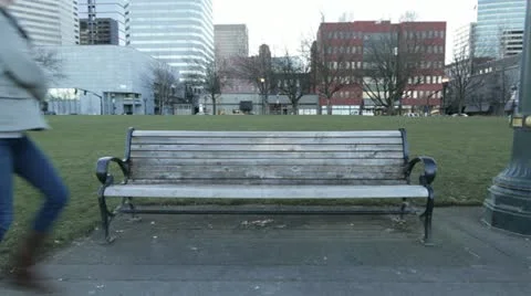 Bench Falling Out Stock Footage 22773654