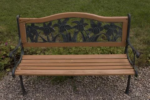 Bench in the garden Stock Photos