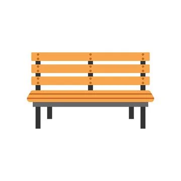 Bench icon in flat style. Comfortable rest vector illustration on isolated .. Stock Illustration