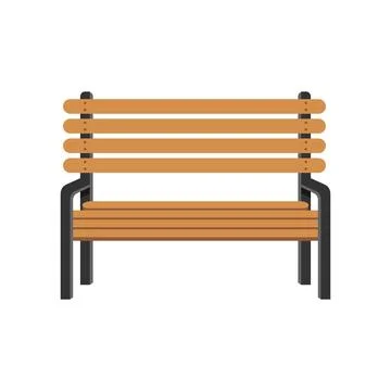 Bench icon in flat style. Comfortable rest vector illustration on isolated .. Stock Illustration