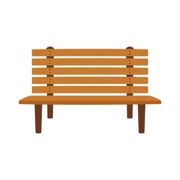 Bench icon in flat style. Comfortable rest vector illustration on isolated .. Stock Illustration