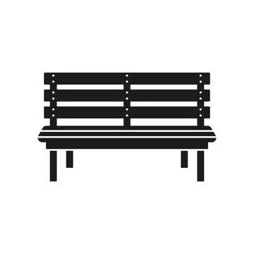 Bench icon in flat style. Comfortable rest vector illustration on isolated .. Stock Illustration