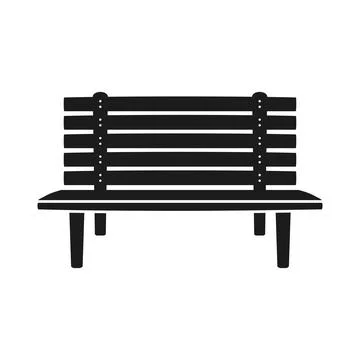 Bench icon in flat style. Comfortable rest vector illustration on isolated .. Stock Illustration