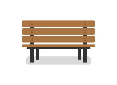 Bench icon in flat style. Comfortable rest vector illustration on isolated .. Stock Illustration
