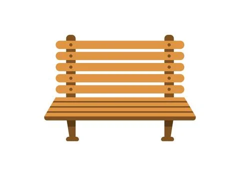 Bench icon in flat style. Comfortable rest vector illustration on isolated .. Stock Illustration