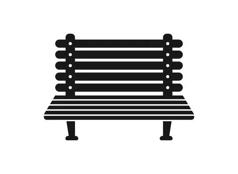 Bench icon in flat style. Comfortable rest vector illustration on isolated .. Stock Illustration