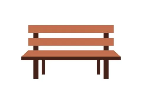 Bench icon in flat style. Comfortable rest vector illustration on isolated .. Stock Illustration