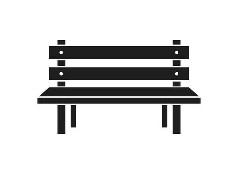 Bench icon in flat style. Comfortable rest vector illustration on isolated .. Stock Illustration